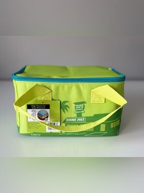 Trader Joe’s Mini Insulated Lunch Bag Cooler Green NWT Zip Top